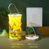 Ventilador em Forma de Leque com Caligrafia Estilo Antigo DIY, Livro em Forma de Paisagem de Mil Milhas, Luminária Noturna Dobrável de Alto Padrão para Ambiente, Presente de Aniversário para Amigos