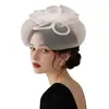 El Sombrero de Celebridad de Internet Más Popular de Amazon, Cadena de Cuentas Florales de Gran Volumen, Sombrero de Malla Mediana, Accesorios para Sesiones de Fotos de Douyin, Sombrero de Novia