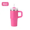 Taza de hielo de paja transfronteriza taza aislada de acero inoxidable 304 taza de café portátil para coche gran capacidad 14 oz taza para coche