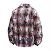 2025 Nueva Chaqueta de Cuadros para Hombre Otoño Marca de Moda de Gama Alta Diseño Holgado Casual Holgada Chaqueta con Solapas