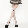 Lolita de Verano Chica Japonesa Quiere Viento Lazo Blanco Medias de Corte Arbitrario Calcetines Infantiles Hasta la Rodilla