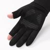 Guantes para hombre de otoño e invierno engrosados cálidos pantalla táctil conducción equitación sin dedos pesca para llevar guantes comercio exterior venta al por mayor transfronteriza