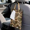 Bolsa de Pañuelos para Coche con Estampado de Leopardo Personalizada, Caja de Pañuelos Colgante para Coche, Bolsa de Pañuelos Colgante Creativa para Mujeres en el Coche