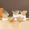 Conjunto Criativo de Tigelas de Salada de Vidro Cônicas, Tigela de Sobremesa para Casa, Conjunto de Tigelas para Cozinha, Brinde para Eventos Promocionais