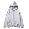 Cardigan com zíper unisex europeu e americano para comércio exterior, moletom de cor sólida, top solto de fleece para outono e inverno