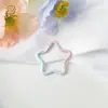 Liga Estrela de Cinco Pontas Macaron Gradiente Fivela de Mola Pingente de Chaveiro Acessórios Pintados DIY Chaveiro Gradiente