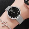 Relógio Feminino de Banda de Malha Moda Feminina Marca de Alta Qualidade Pulseira de Aço Relógio de Quartzo Amazon Hot Sale Novo