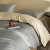 Conjunto luxuoso e de alta qualidade de quatro peças em algodão de fibra longa para quarto principal 1,2m Conjunto de três peças em algodão puro para dormitório com lençol e capa de edredom
