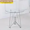 Mesa de Cristal, Mesa Redonda Templada para Recepción y Negociación, Mesa de Café Sencilla para Dormitorio, Mesa de Comedor, Mesa Redonda Pequeña para Uso en Hogares Pequeños y Balcones