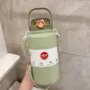 Tetera Deportiva Alta Apariencia Tetera de Galón Tetera Espacial Termo Gran Capacidad Taza con Popote Estudiante Montañismo al Aire Libre Taza de Agua Nueva