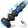 Vibrador Telescópico com Controle Remoto Transfronteiriço, Plug Anal com Ventosa Controlado por App Remoto, Dispositivo de Massagem da Próstata, Dildo Realista