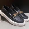 Zapatos de enfermera de una palabra blancos planos antideslizantes suela suave hospital salón de belleza verano casual transpirables cómodos zapatitos blancos