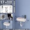 Lavabo simple con combinación de gabinete, mini lavabo de pared, lavabo para baño de apartamento pequeño, inodoro, balcón, cerámica