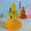 Fábrica de resina direto vidro luz Buda mestre da medicina Buda de vidro pequeno Buda ornamentos para casa e escritório templo Buda atacado
