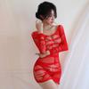 Ropa Interior Sexy de Noche Larga Hueca Ropa Sexy de Red Pijama Ropa de Dormir Pasión Tentación traje talla grande 5192
