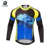 Ropa de Ciclismo de Otoño Xingheng Sombra de Puente Nueva Camiseta y Pantalones de Ciclismo Transpirables Estampados Top Largo de Ciclismo