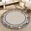 Alfombra redonda mandala estilo étnico Alfombra nórdica para balcón, cesta colgante, sala de estar, felpudo, dormitorio, mesita de noche, alfombra para silla de ordenador