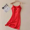 2026 Camisola de Seda de Hielo de Alta Calidad con Tirantes Finos de Seda Vestido con Copas Sexy Imitación de Seda Tallas Grandes Ropa de Casa Pijama