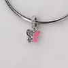 Accesorios de moda europeos y americanos al por mayor Colgante de mariposa de diamantes de gota de aceite DIY Cuentas de agujero grande de aleación Venta directa de fábrica