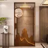 Nuevo Tronco de Madera Maciza Pura China Vestíbulo de Entrada Entrada Estilo Vintage Estética Dinastía Song Pantalla Divisoria Sala de Estar Personalización