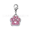 HC486 nuevo colgante para mascota accesorios de aleación [color brillo aceite goteando colgante huellas de perro]]
