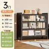 Estantería de Acero para el Hogar, Gabinete de Almacenamiento Multicapa a Prueba de Polvo, de Piso con Puerta y Cerradura, Estantería de Hierro Forjado para Libros Infantiles, Estante de Almacenamiento