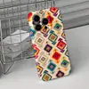 Estilo Boêmio Étnico Popular Colorido Geométrico Losango 18Pm Cobertura Total Capa Dura para iPhone17 Camada Única Capa de Celular