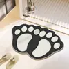 Alfombra de Baño con Forma de Oso Lindo, Falso Cachemir, Absorbente de Agua, Antideslizante, Elimina Polvo, Engrosada, Duradera, Fácil de Cuidar