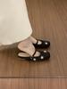 Mules Slip-On de Diseño Único para Mujer, Para Uso al Aire Libre en Verano, Adecuados con Vestidos, Estilo Hada con Pedrería Plateada