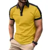 2023 transfronterizo europeo y americano AliExpress nuevo para hombre casual de negocios cuello de polo de manga corta raglán