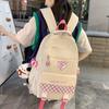Mochila para Mulheres 2026 Novo Estilo Casual Versátil Bolsa Escolar para Alunos do Ensino Fundamental II e Médio com Toque de Luxo e Design Simples para Passeios