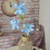 Flor de simulação de casamento 3 lírios flor artificial decoração de casa cenário floral de casamento adereços de arranjo de flores flor de chama
