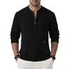 Comercio Exterior Transfronterizo Ropa de Hombre Nueva Moda Otoño Suéter Casual Cárdigan Prendas de Punto para Hombre Chaqueta Abrigo Rayada Simple