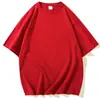 Camiseta Klein Azul 300g Algodón Puro Pesado Manga Corta Verano Unisex Marca de Moda Oversize Estilo Americano