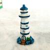 Adornos pequeños creativos de estilo mediterráneo, mini faro de resina pintado, piedra para pecera, pequeños accesorios decorativos.