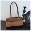 Bolso Retro Transfronterizo para Mujer de Gran Capacidad Nuevo 2025 Otoño e Invierno Diseño de Nicho Bolso de Hombro Único Bolso Casual para Viajar