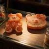 Accesorios de parche de resina modelo oso de dibujos animados imanes de refrigerador para bricolaje colgantes para llaveros materiales de parche para accesorios para el cabello al por mayor