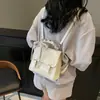 Corea del Sur Pañuelo de Seda Bolso de Mano para Mujer 2025 Nueva Moda Mochila de Moda Estilo Universitario Bolso de Hombro Versátil