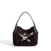 Bolsa de Mão Grande Capacidade Retro Outono 2026 para Mulheres Tendência Versátil para o Dia a Dia Bolsa Transversal Couro Genuíno Toque de Luxo Bolsa Saco