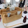 Bolsa interior de fieltro transfronteriza, bolsa de maquillaje de fieltro, bolsa de viaje para mamá con cremallera y múltiples compartimentos, bolsa de almacenamiento de cosméticos multifuncional
