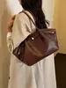 Bolsa de ombro vintage de grande capacidade para mulheres, nova moda 2026 bolsa de ombro plissada nuvem, bolsa tote casual para o dia a dia