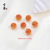 Cuentas de Esmalte Cloisonné de 8 mm, Cuentas de Cobre con Patrón Tradicional de Nube Azul Quemado, Accesorios para Pulseras DIY, Cuentas Espaciadoras, Cuentas Sueltas