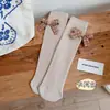 Meias Longas para Meninas, Meias de Algodão para Bebês para Primavera e Outono, Meias Altas Infantis Estilo Escolar, Meias Fofas com Laço para Pais e Filhos
