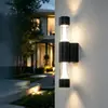 Luminárias de parede à prova d'água para exterior, luzes decorativas para parede externa de pátio de vilas, luminárias de parede de cabeça dupla para exterior feitas sob medida não padronizadas para hotéis e pousadas