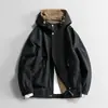 Jaqueta de Trabalho Estilo Novo Primavera e Outono Transfronteiriça para Homens Jovens e de Meia-Idade com Capuz, Marca da Moda para Jovens