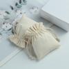 Bolsa con cordón para joyería de algodón lijado y lino, bolsa de tela de algodón embrión, embalaje para joyería, bolsa de almacenamiento de algodón con cordón, venta al por mayor