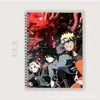 Naruto Sasuke Caderno A5B5A4 Capa Dura Caderno Espiral Livro de Lição de Casa Linha Horizontal Livro em Inglês Estudante Bidimensional