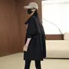 Gabardina versátil de estilo coreano con cuello alto para mujer, estilo británico de alta gama, nueva colección otoño 2026, talla petite, top elegante y de corte holgado