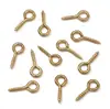 Tornillos de Ojo de Oveja y Cuerno de Acero Inoxidable Hechos a Mano para Pendientes, Colgantes y Materiales de Accesorios DIY
