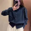 Cardigan Tricot Roxo Pelo de Guaxinim Feminino 2024 Outono e Inverno Novo Suave Aderente Gola Redonda Jaqueta Suéter